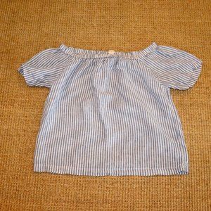 J. Crew Linen On/Off the Shoulder Top